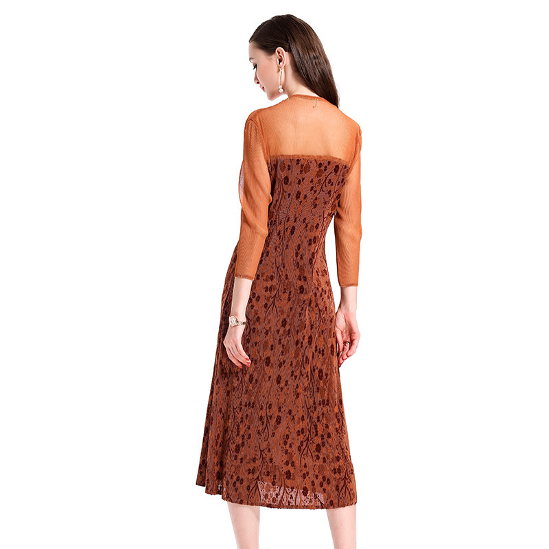Original Women Lady Elegant European And American Plus Size Folding Dress