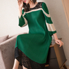 Pleated Dress New Style Lace Print A-shaped Dress Spring Summer Big Size Dresses