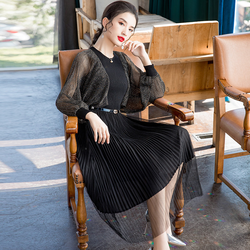Spring 2020 Fashion New Popular New Slim Pleated Dress