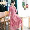 Fashionable Dot Print Pleated Dress 2020 Spring New Style Pleated Dress