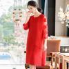 Embroidered Beaded Dress 2020 Spring New Women's Fake Two Large A-line Dress