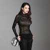 Women Pleated Fashion Popular Long Sleeves Bottom Solid Color Pullover Sexy Shirts