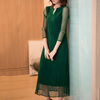 High-waist Dress Spring Summer Women's Loose-gauge Mesh Nailed Beads A-shaped Tide Dresses
