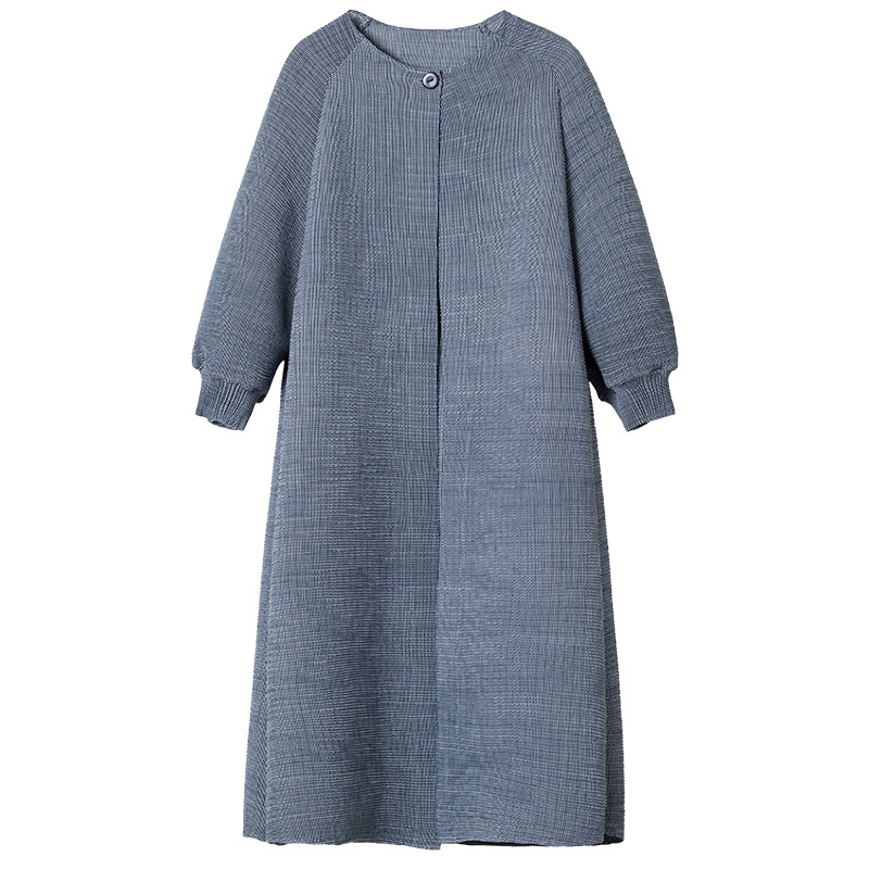 Spring Women Pleated Fashion New Tidal Loose Lady Long Jacket Coat