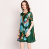 Women Pleated Fashion New Women's Loose Digital Print Dresses