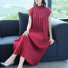 Aututmn Winter Women Pleated Fashion New Tidal Loose Big Size Popular Dress