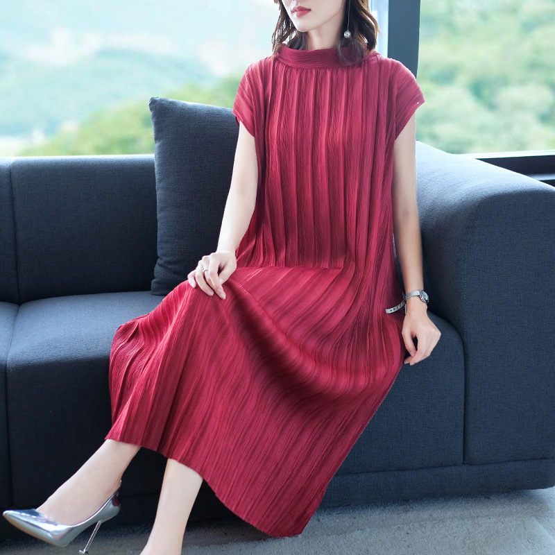 Aututmn Winter Women Pleated Fashion New Tidal Loose Big Size Popular Dress