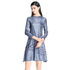 Women Fashion New Pleated Straight Casual O-neck Popular Dress