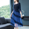 Women Big Size Autumn Fashion New Tidal Velvet Pleated Dress