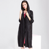 Spring Women Pleated Fashion New Tidal Solid Color Hooded Long Jacket Lady Breaker Coat
