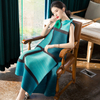 pleated Sleeveless Printing Loose Dress 2020 Spring New Women's Mid Long European Fold Dress