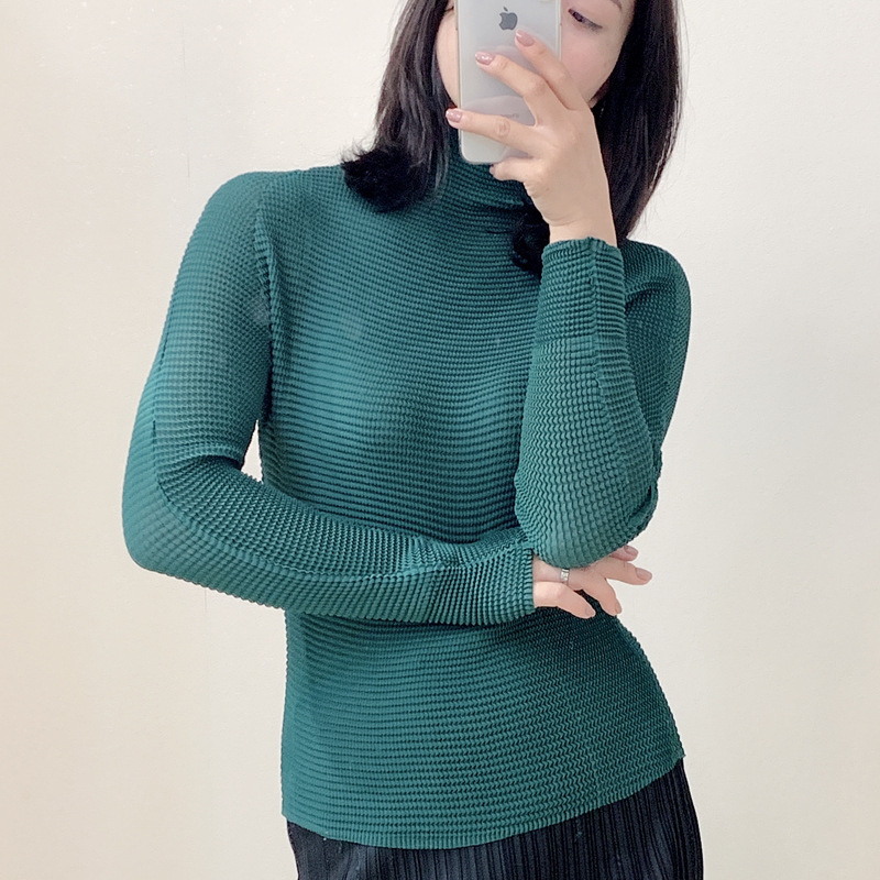 Autumn Women Pleated Fashion New Tidal Tops Tidal Big Size Shirts