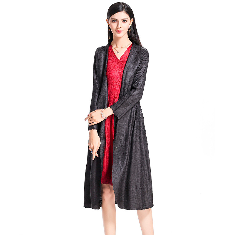Women Pleated Casual Big Size Loose Coat Jacket