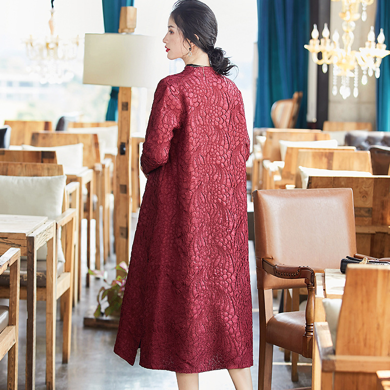 Pleated Autumn East 2019 New Foreign Style Large Size Jacket Pleated Long Windbreaker Coat