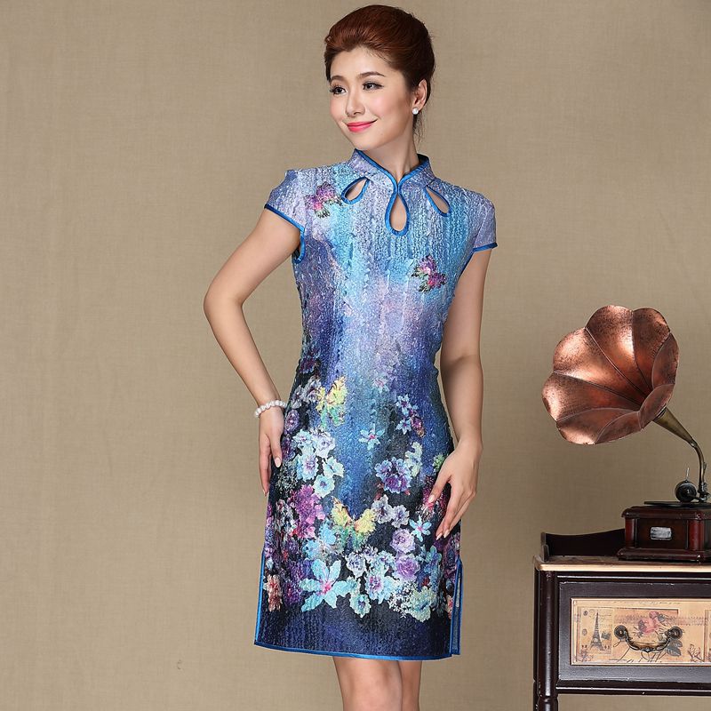 Women Pleats Crinkled Lady Elegant Antique Lady Summer Festival One Piece Dress