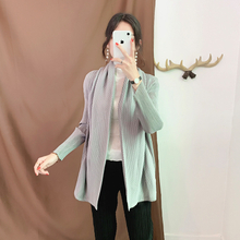 Autumn Women Pleated Fashion New Tidal Jacket Big Size Coat