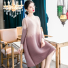 Pleated Foreign Style Large Dress New Belly Covering A-line Dress Spring 2020