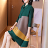 High End Pleated Mother's Dress Spring 2021 New Women's Loose Plus Size A-line Dress