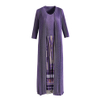 Long Print Spring Dress 2021 New Women's Large Loose And Fake Two Piece Mother's Slim Dress