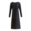 High End Foreign Style Pleated Small Black Dress Spring Dress 2021 New Women's Loose Plus Size A-line Pleated Dress