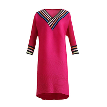 Pleated Loose Age Reducing Dress Spring 2021 New Women's Plus Size A-line Dress