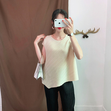 Summer Women Pleated Tops Casual Tidal Loose Big Size Shirts