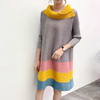 autumn And Winter 2019 Show Women Pleated Dress New Color Big Size Dress