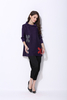 new style pleated long sleeve print flower t-shirt
