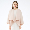 New Handmade Pleated Women's Autumn Loose Bat Sleeve Solid Color Lapel Long Sleeve Coat