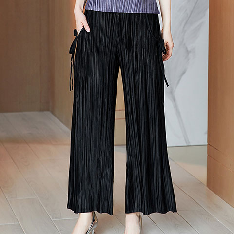 2021 Women's Casual Wide Leg Pants Pleated Pants