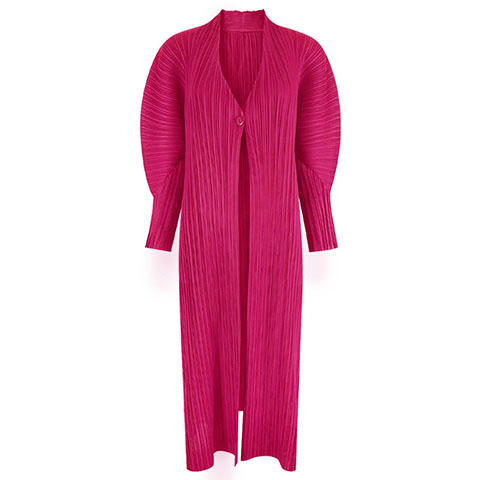 2021 New One Button A-line Loose Long Women's Windbreaker Pleated Coat