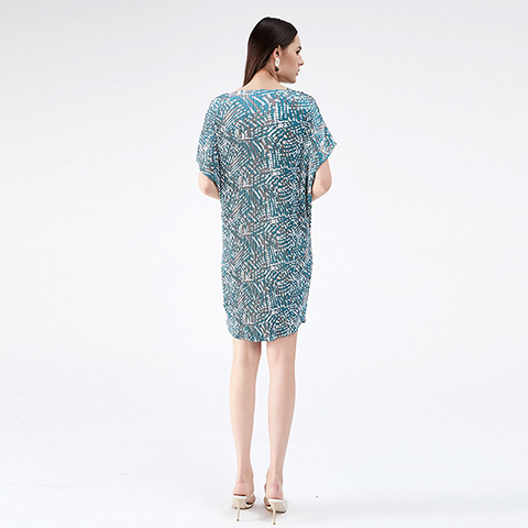 Summer Fashion Japanese Style Sexy Dress Print Midi Pleated Dress
