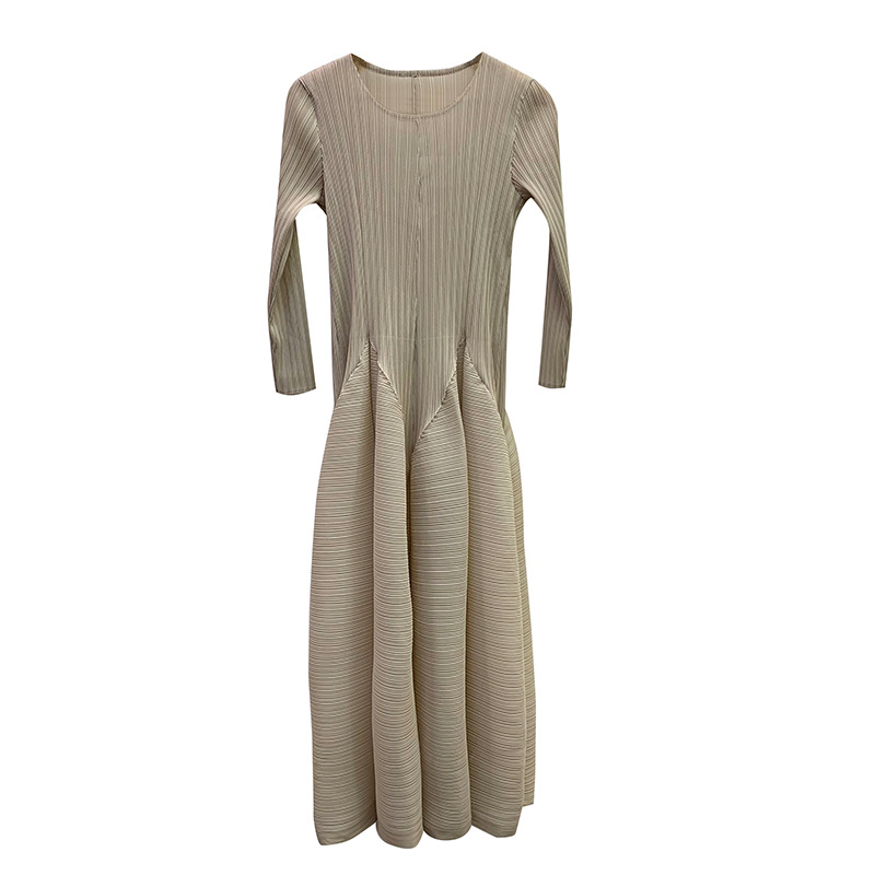 Women Spring 2020 Pleated Dress New Pleated Oversized Lantern Dress