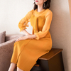 New Spring Summer Dresses Lady Elegant Lace Lantern Sleeve Slim Large Size Dresses