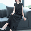 Summer Women Pleated Dress Sleeveless Loose Big Size Dress