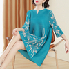 Summer 2020 Trend Women Printed Beaded Dress New Loose Pleated Dress