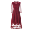 Lace Embroidered Dress 2020 Spring New Slim Large Mother's Pleated Dress