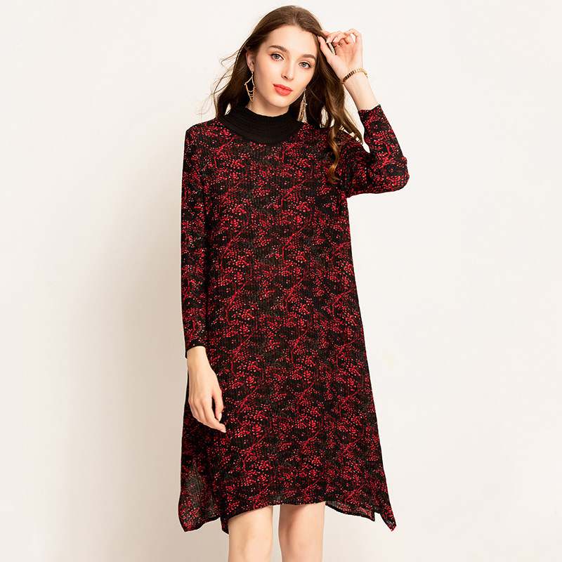 Pleated Fashion New Floral Dress Lace Elegant Tidal Wear