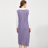 Early Spring 2020 New Irregular Fake Two Piece Dress Temperament Women Pleated Dress
