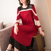 Pleated Dress New Style Lace Print A-shaped Dress Spring Summer Big Size Dresses