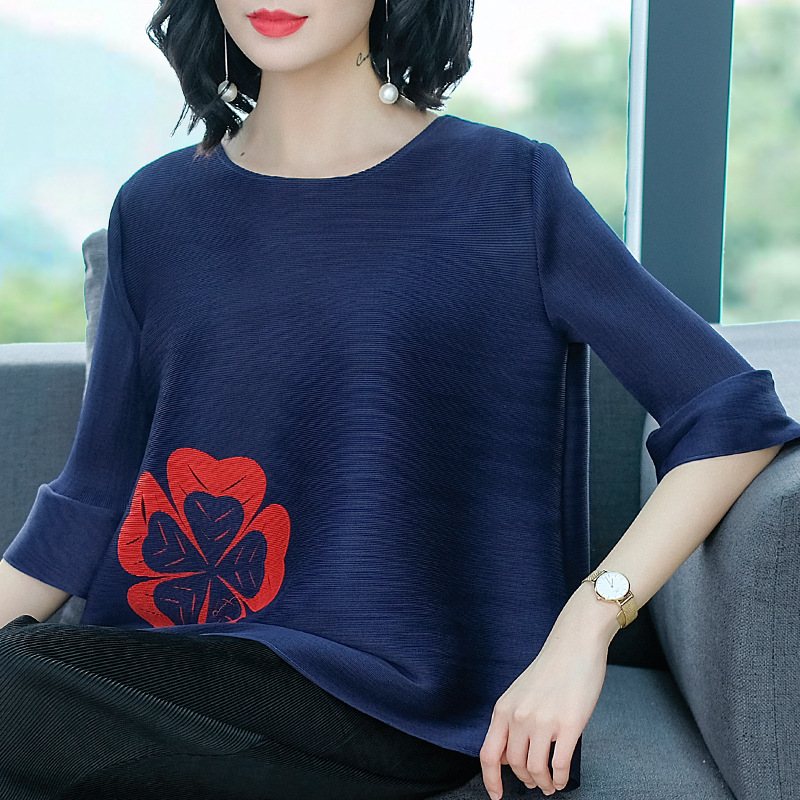 Spring Women Pleated Fashion New Casual Tidal Loose Big Size Tops Shirts