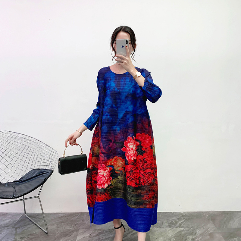 Pleated Dress 2020 Spring Fashion New Loose Large Tidal Printed Dress