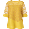 Women Embroidered Nail Beads Large Pleated Tops 2020 New Spring Round Neck T-shirt