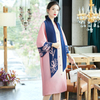 Women Pleated Embroidered Beaded Large Dress Early Spring 2020 Loose With Scarf Dress