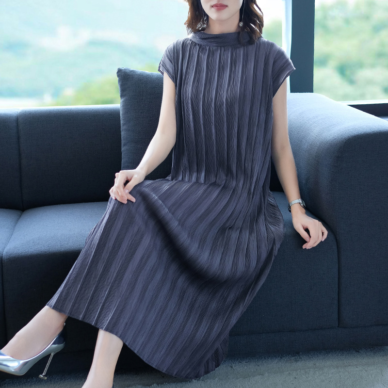 Aututmn Winter Women Pleated Fashion New Tidal Loose Big Size Popular Dress