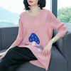 Women Pelated Fashion New Casual Loose Big Size Shirts Tops Tidal Wear