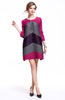 Fold All-match - Fashion Color Sharp Triangular Temperament Slim Pleated Dress