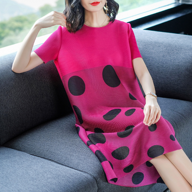 Women Fashion New Summer Dresses Fashionable Loose Dot Printed Dresses