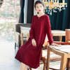 Heavy Industry Embroidery Large Pleated Dress 2020 Spring New Fashion A-line Dress
