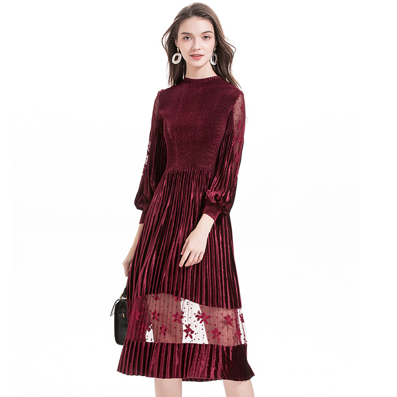 Women Pleated Fashion New Tidal Loose Big Size Popular Dress